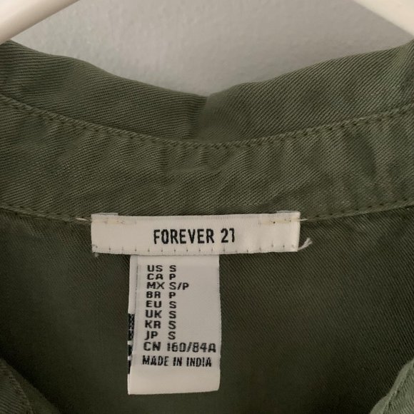 Green Shirt Dress - Picture 4 of 4